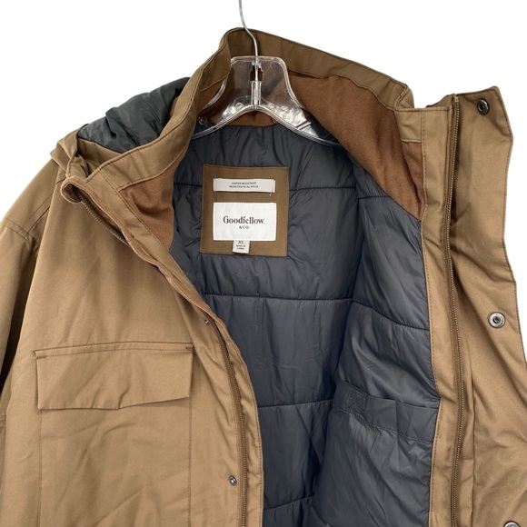 Goodfellow & Co Men’s Tan Parka Water Resistant Coat - Picture 7 of 8
